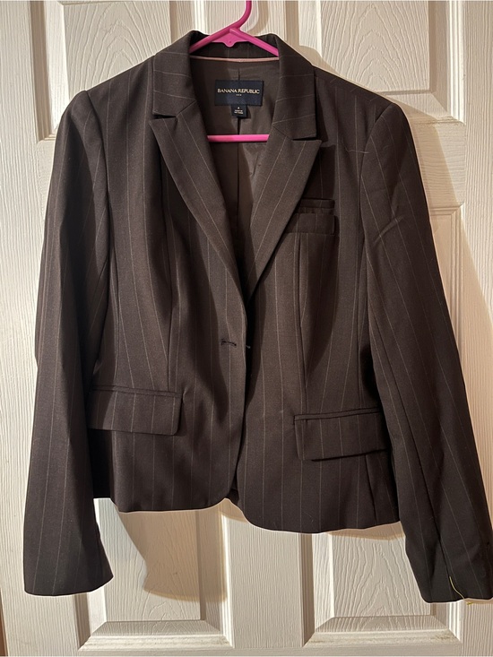 Banana Republic Jackets & Blazers - Banana Republic Brown Blazer with Gold Logo Label